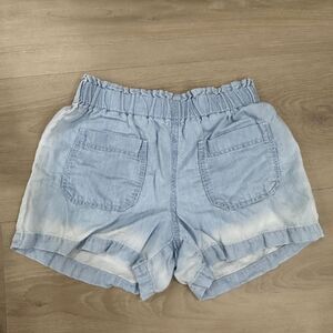 Bella Dahl girls size 12 chambray denim stretch waist shorts.